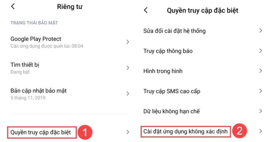 Cách cấp quyền sau khi tải app TDTC cho hệ điều hành Android